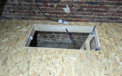 Fabrication d’un plancher bois avec intégration d’un escalier escamotable